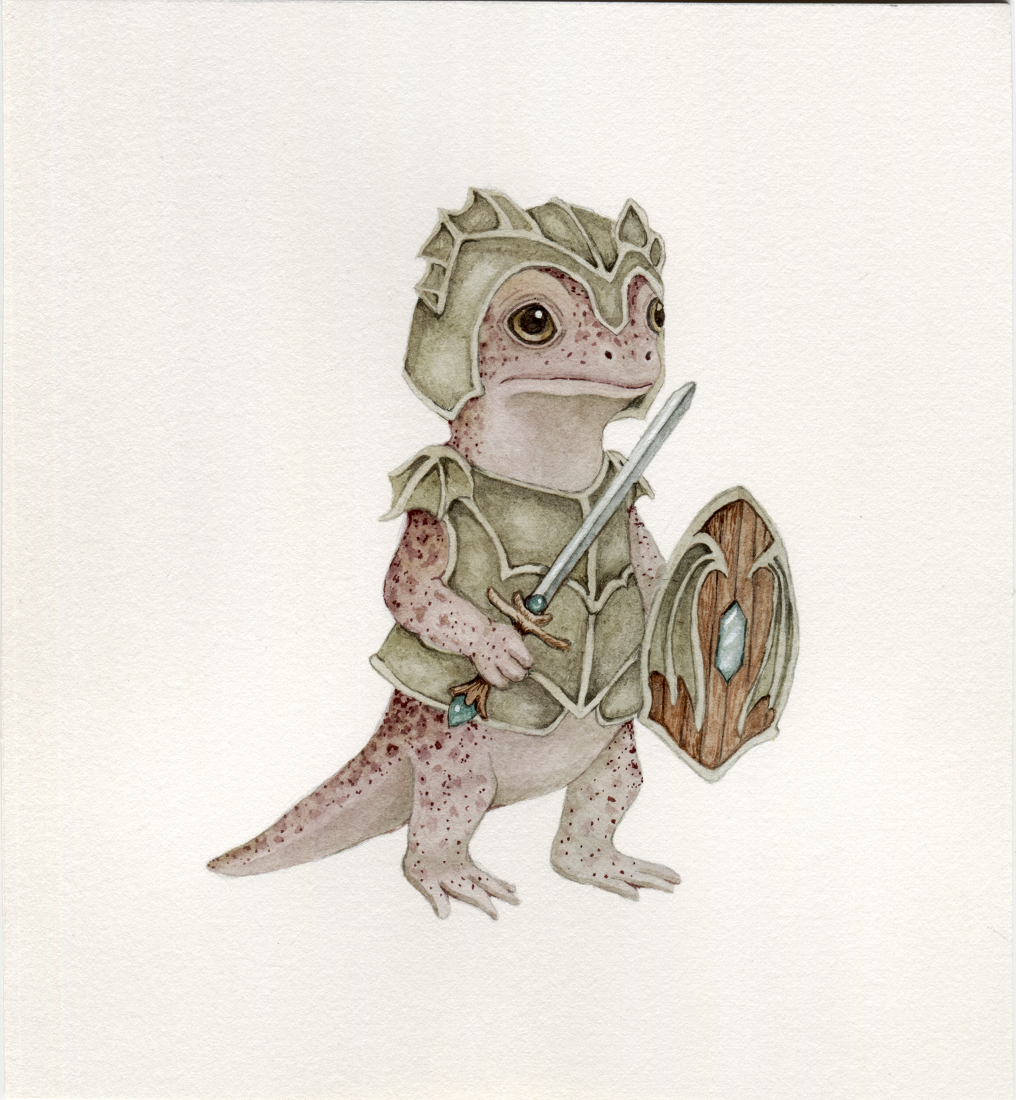 “The Little Brave Sentinel” - Original Watercolor Illustration