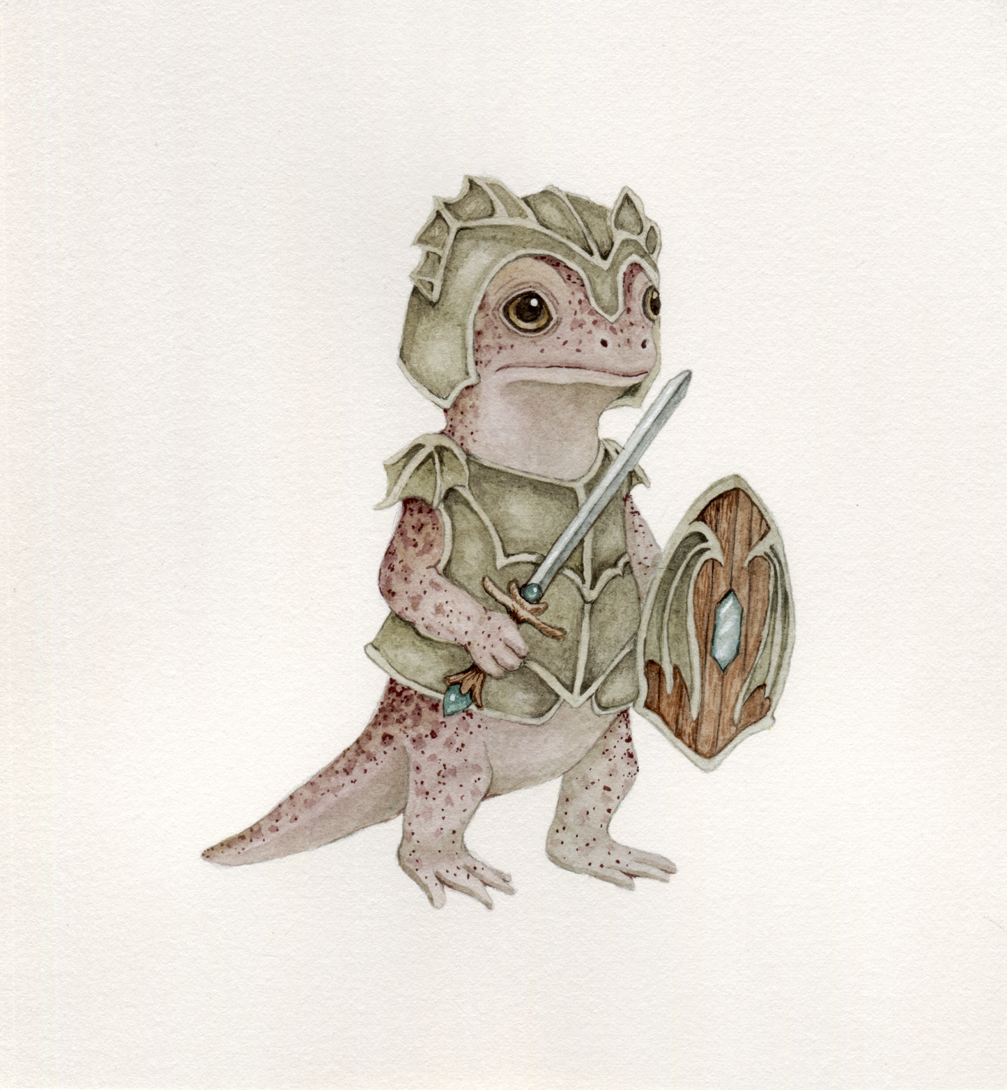“The Little Brave Sentinel” - Original Watercolor Illustration