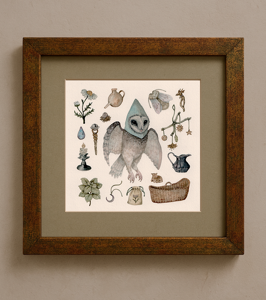 “The Godmother” - Original Framed Watercolor Illustration