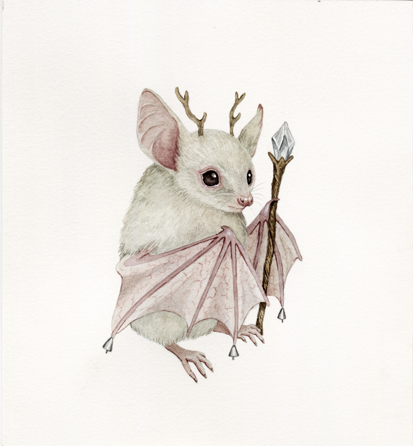 “Lunara the Bat” - Original Watercolor Illustration