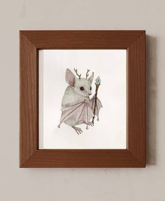 “Lunara the Bat” - Original Watercolor Illustration