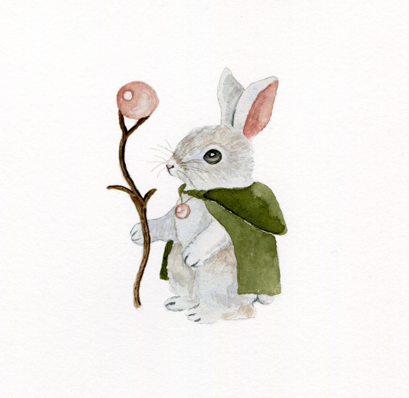 Watercolor Magician Rabbit - Fine Art Giclee Print