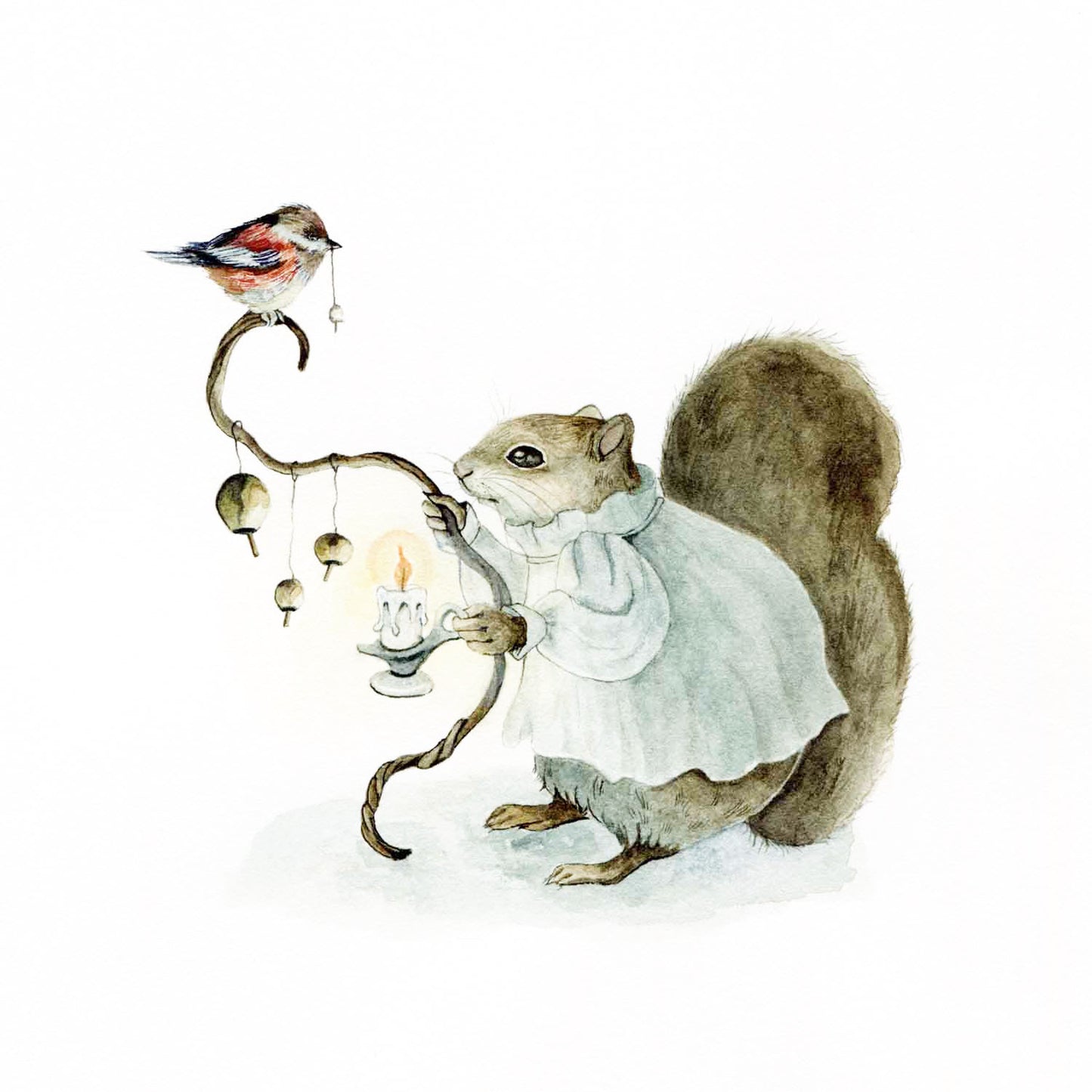 Watercolor Midnight Encounter - Fine Art Giclee Print