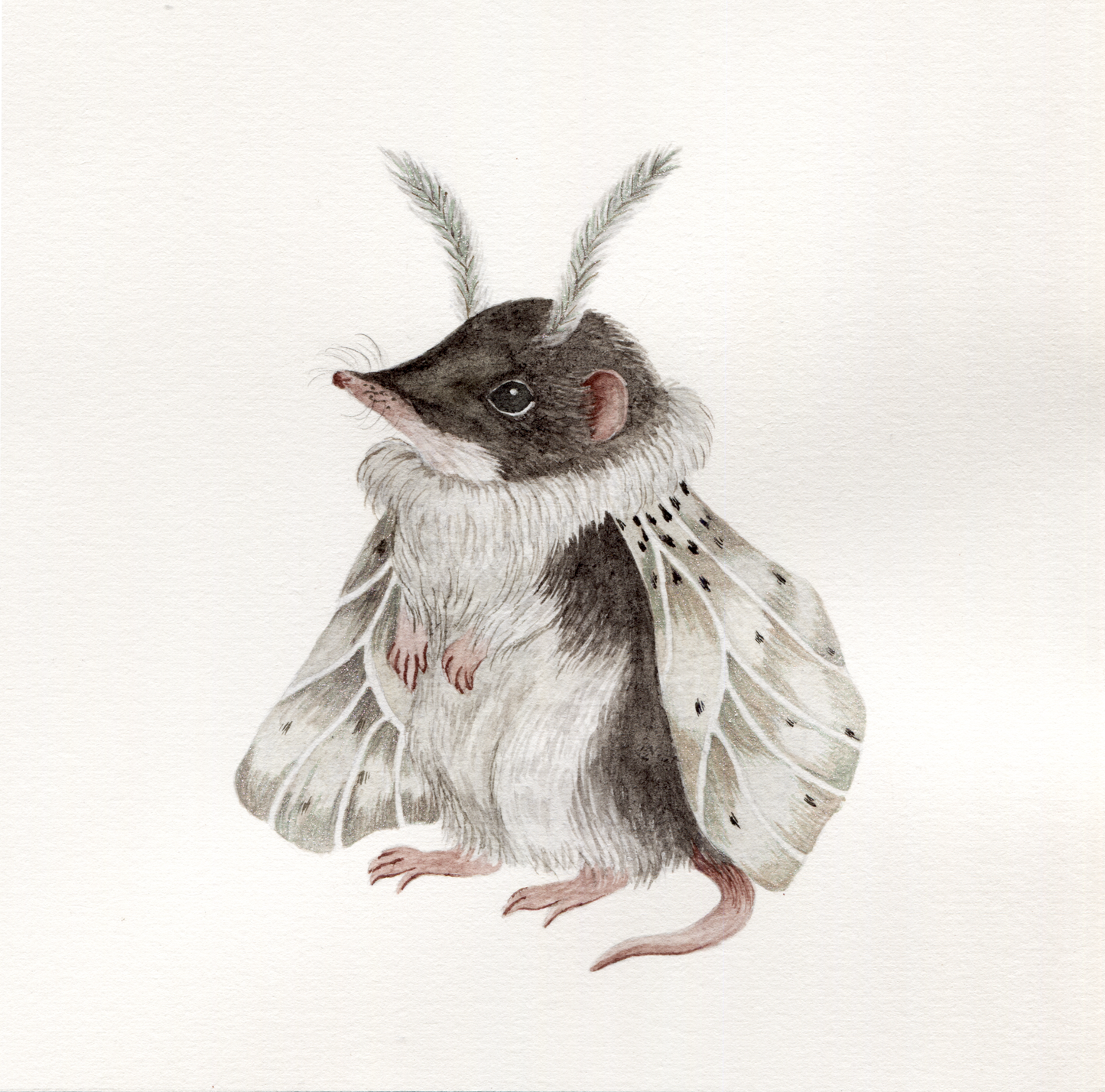 "Mothkeeper of the Hidden Grove" - Original Watercolor Illustration