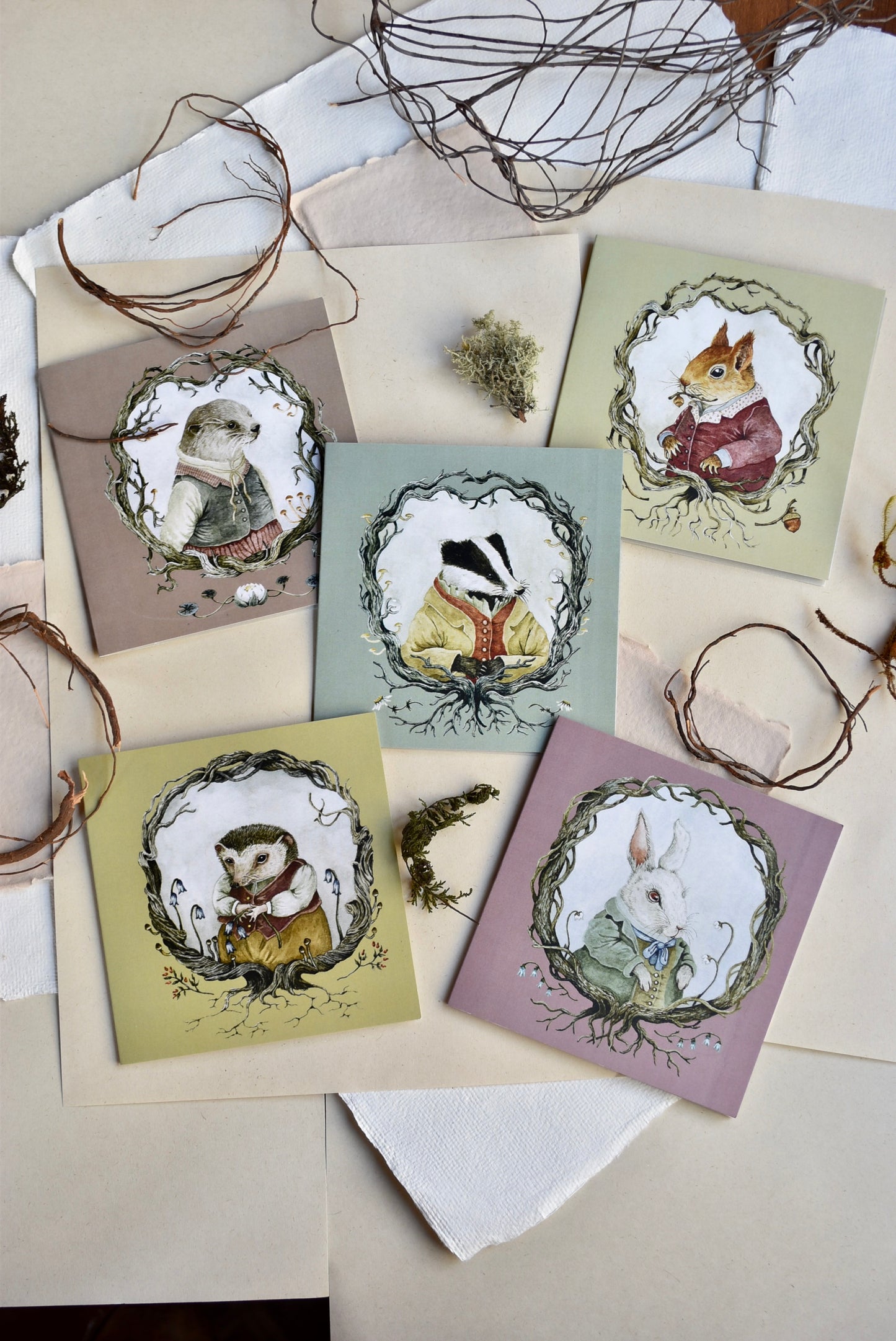 Greeting Cards - Set of 5 - Rustles from the meadow