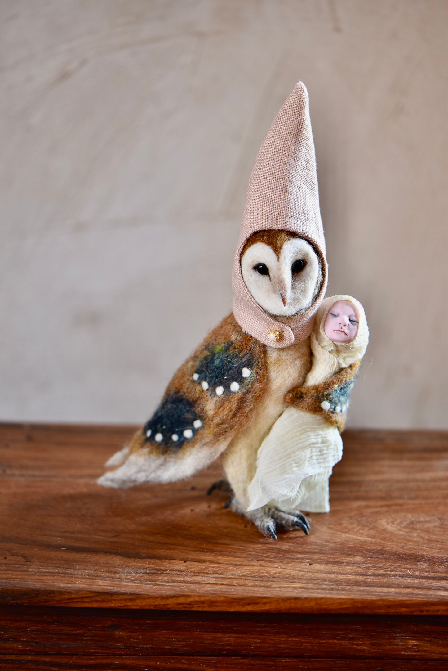 Nursery Godmother With Baby Fairy- Ooak - Harthicune collaboration