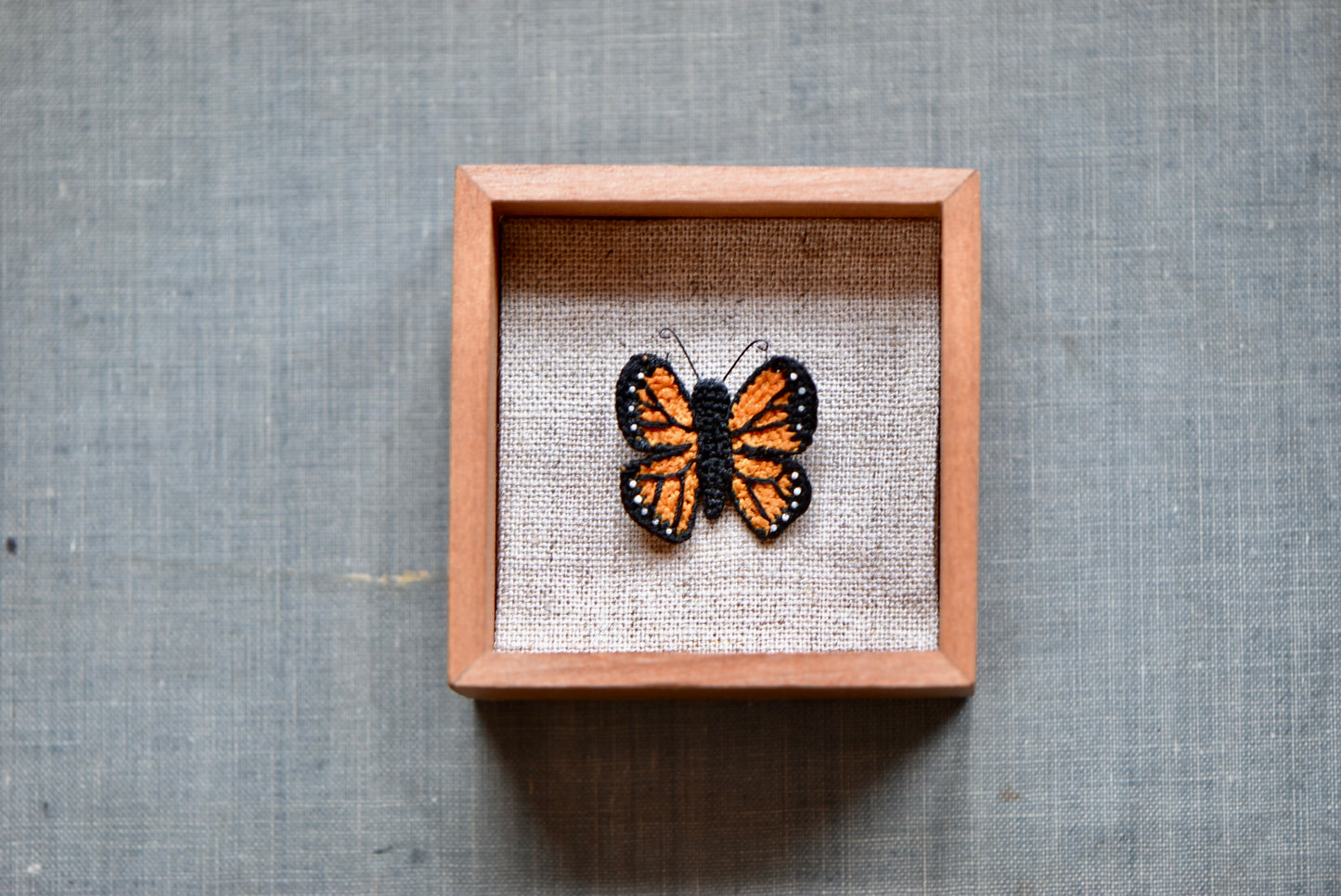 Crocheted Tiny Butterfly - OOAK - Collaboration with Tinybellsoftheprairy