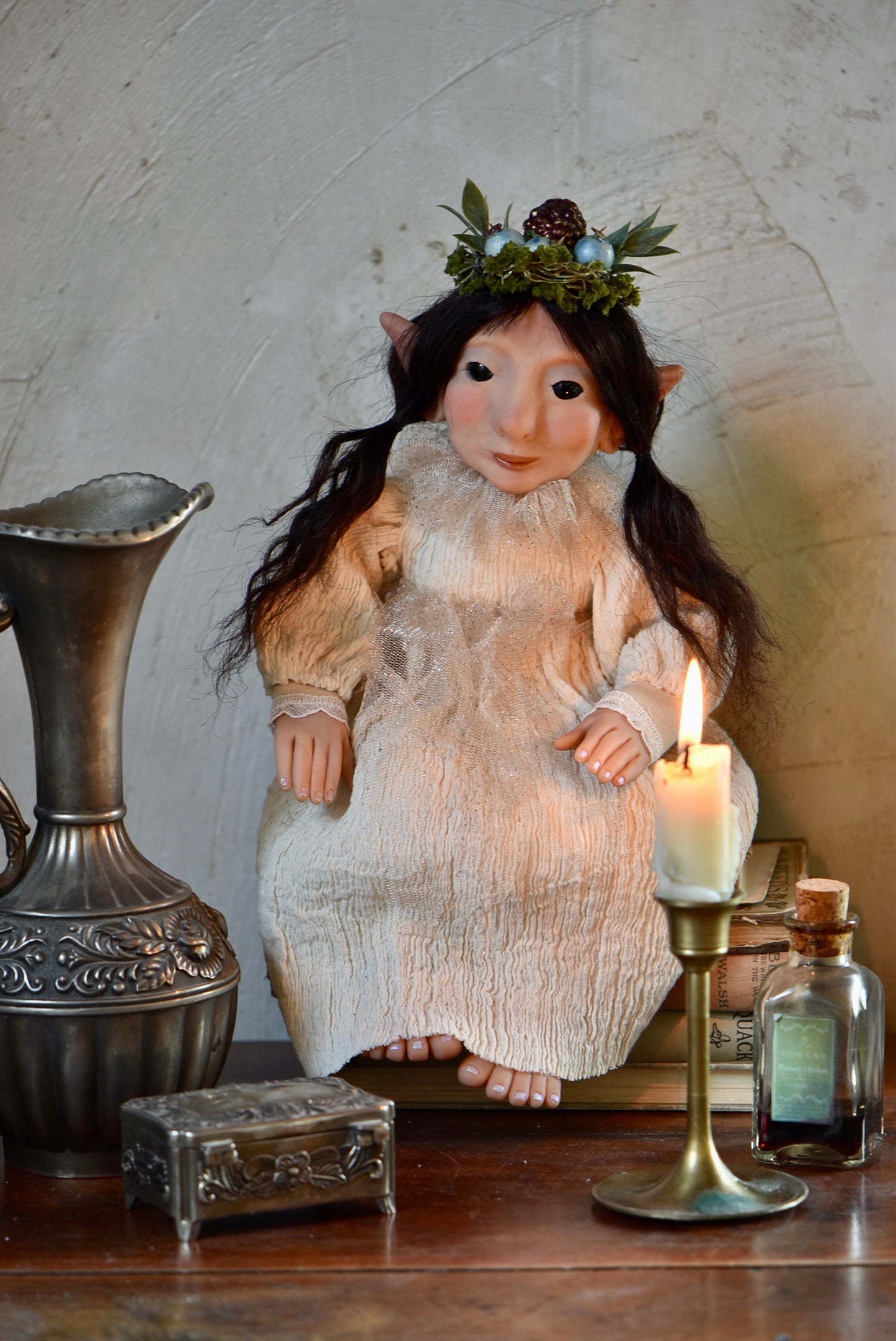 Valrya the Elf of the Forest ART DOLL - By rustles from the meadow