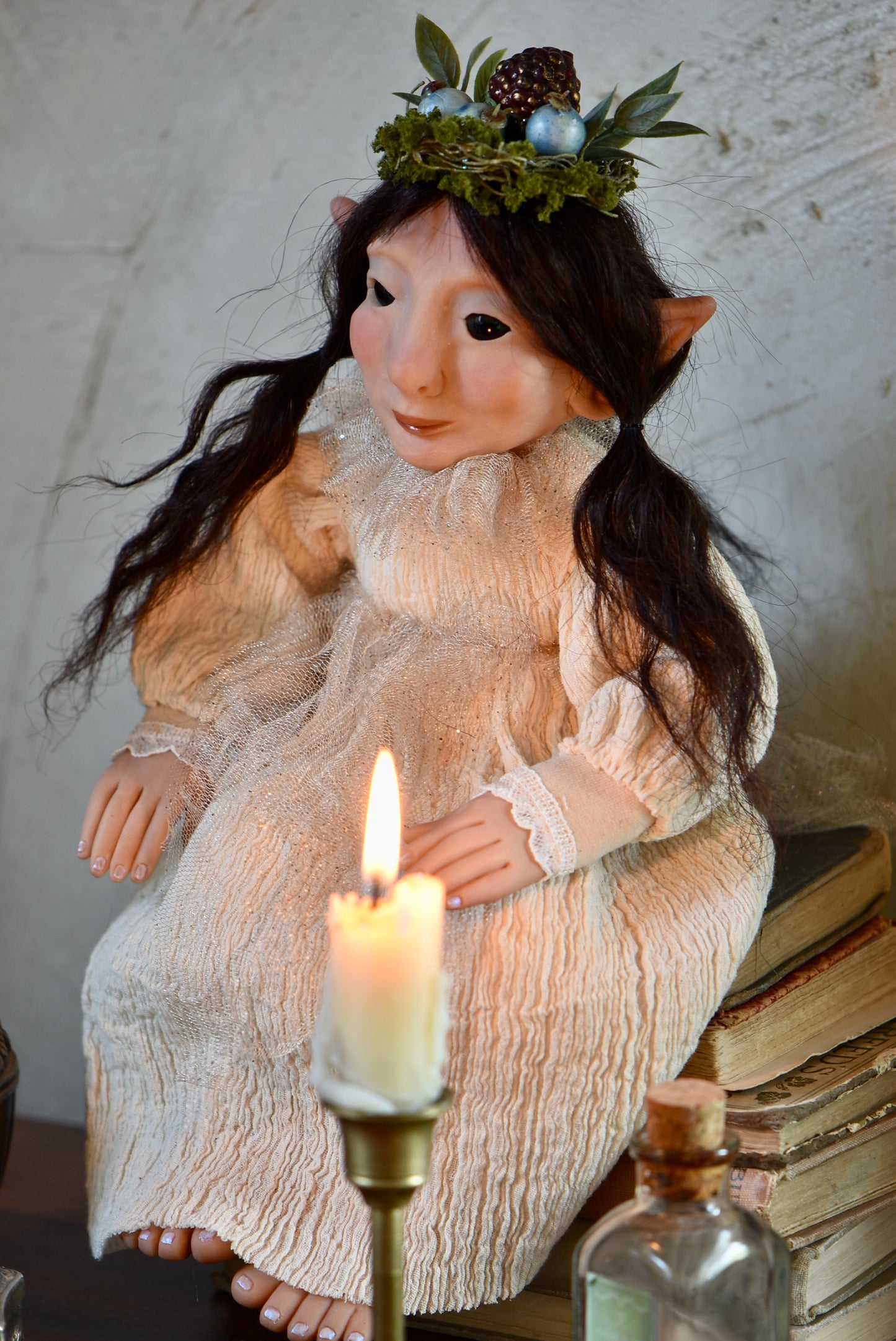 Valrya the Elf of the Forest ART DOLL - By rustles from the meadow