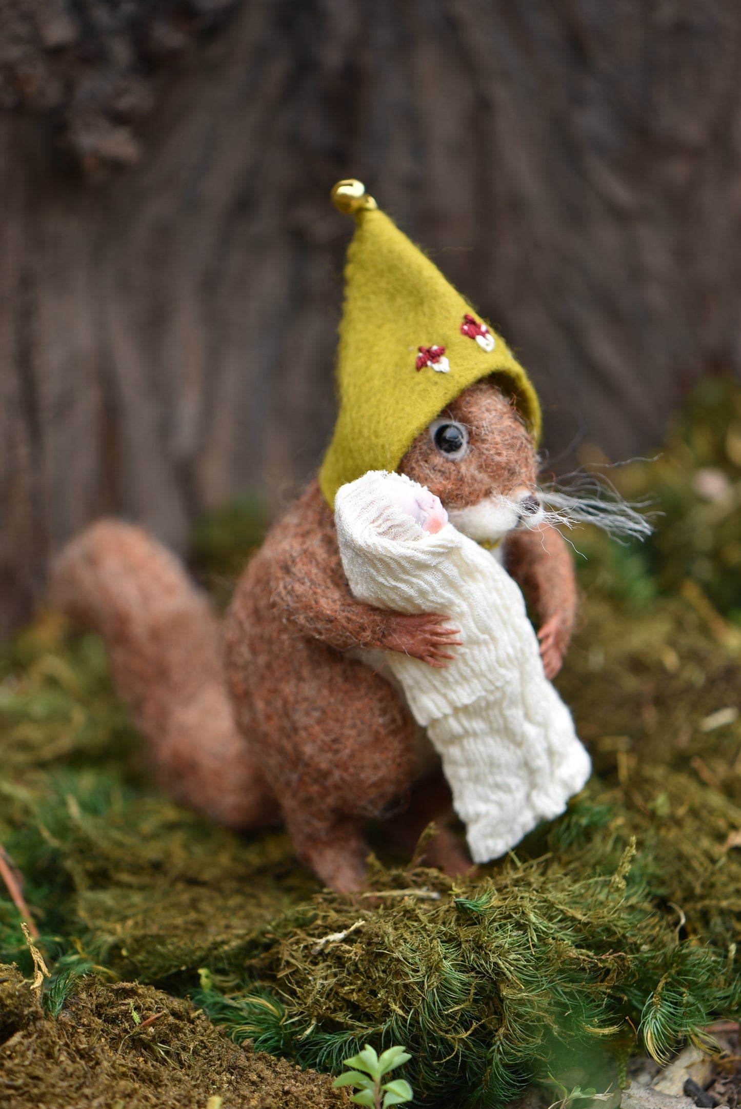 1 LEFT Little Godmother Squirrel- Rustles from the meadow Limited Edition of 6