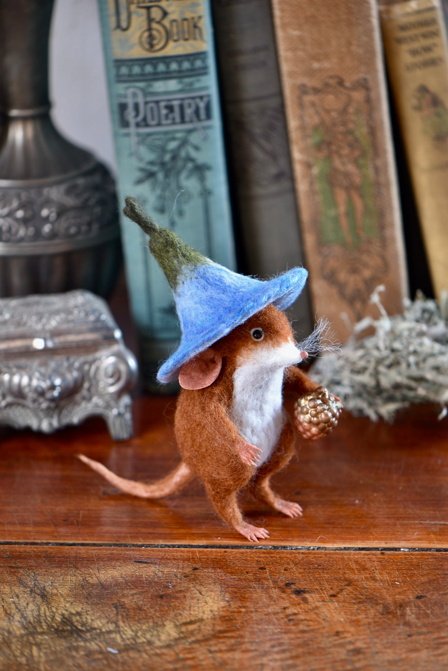 Little Mouse with Morning Glory Hat- Rustles from the meadow Limited Edition