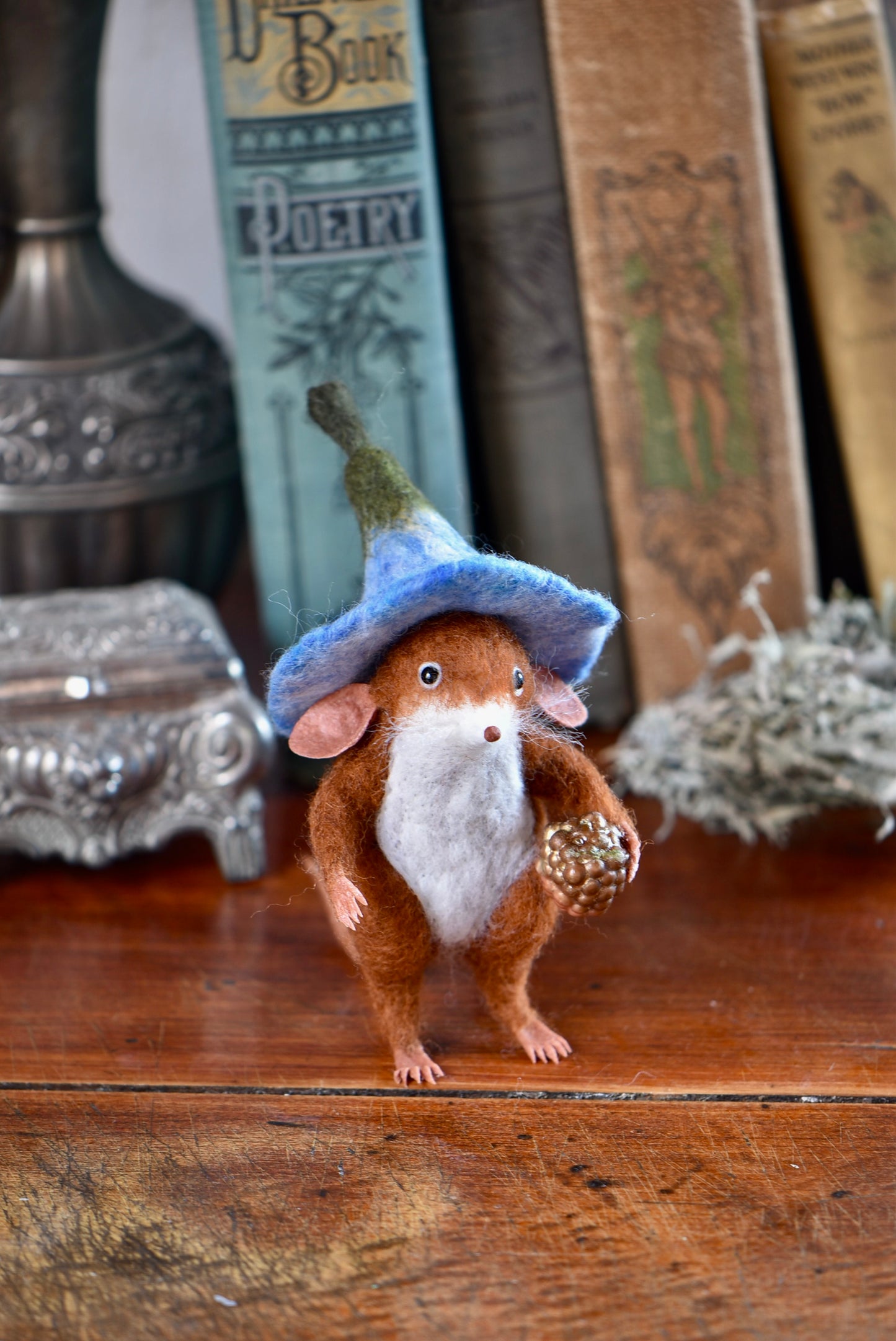 Little Mouse with Morning Glory Hat- Rustles from the meadow Limited Edition