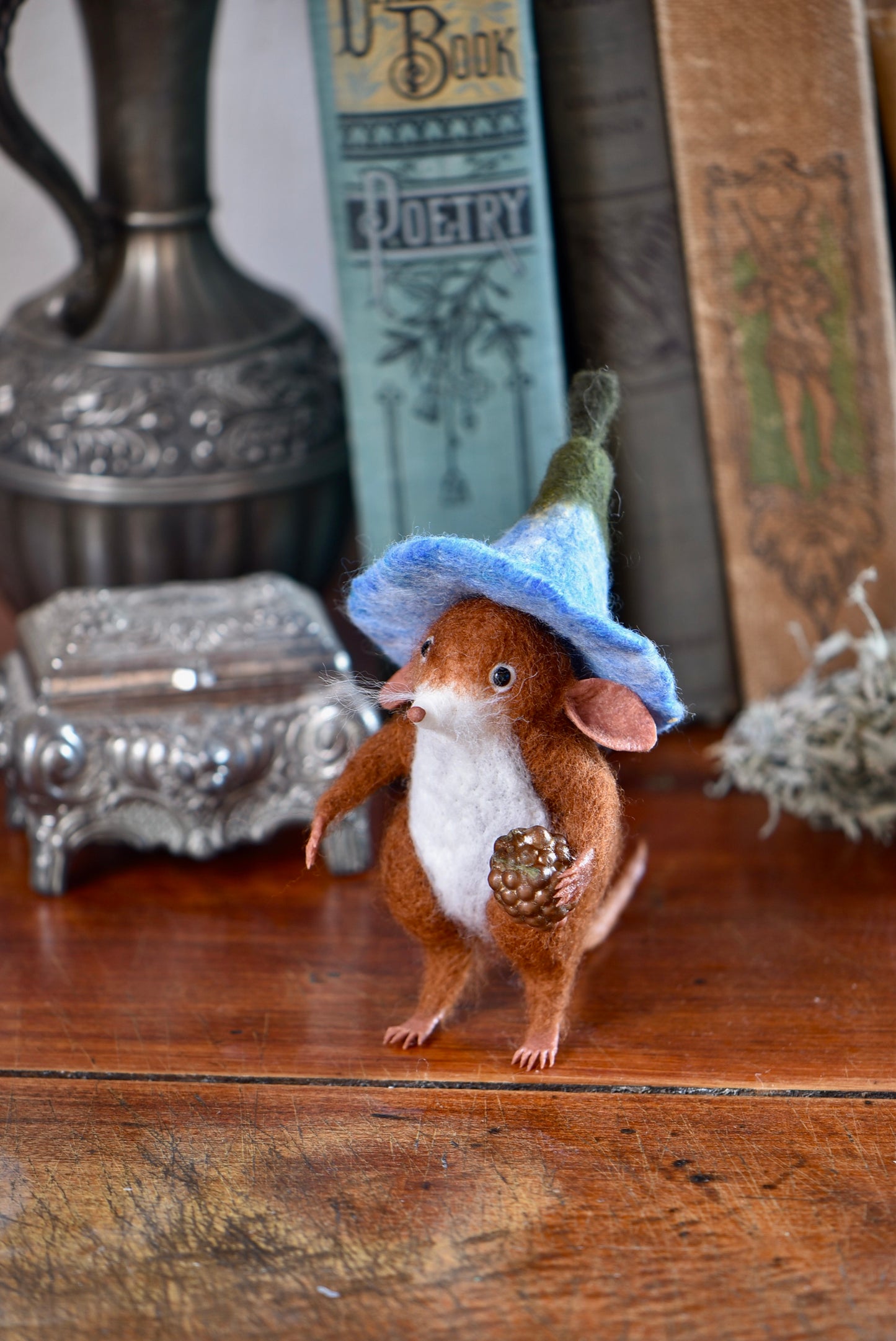 Little Mouse with Morning Glory Hat- Rustles from the meadow Limited Edition