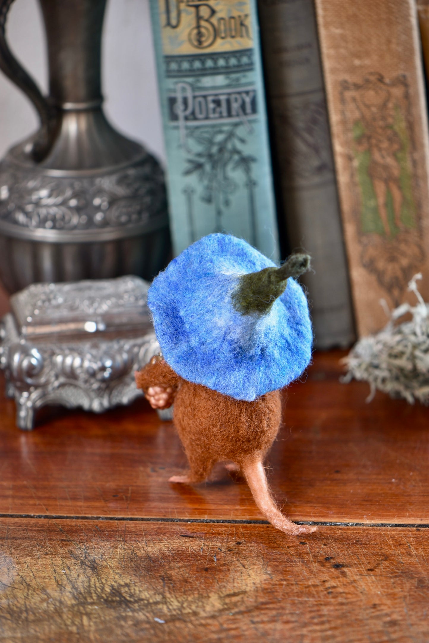 Little Mouse with Morning Glory Hat- Rustles from the meadow Limited Edition