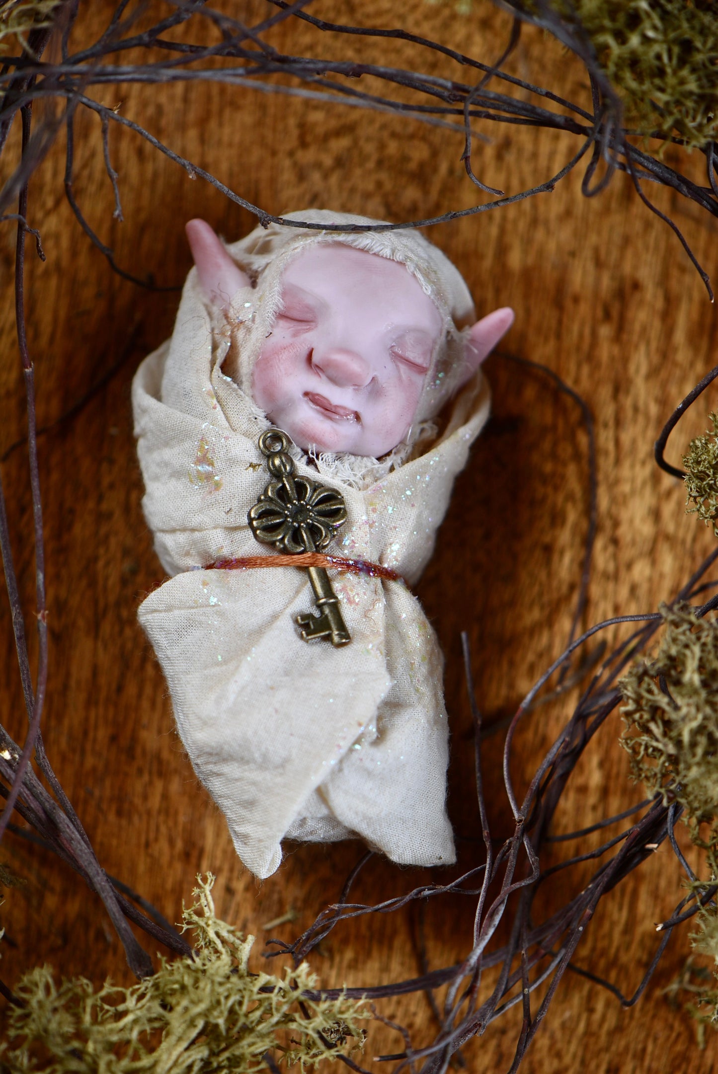 Art Doll Baby Elf - By rustles from the meadow