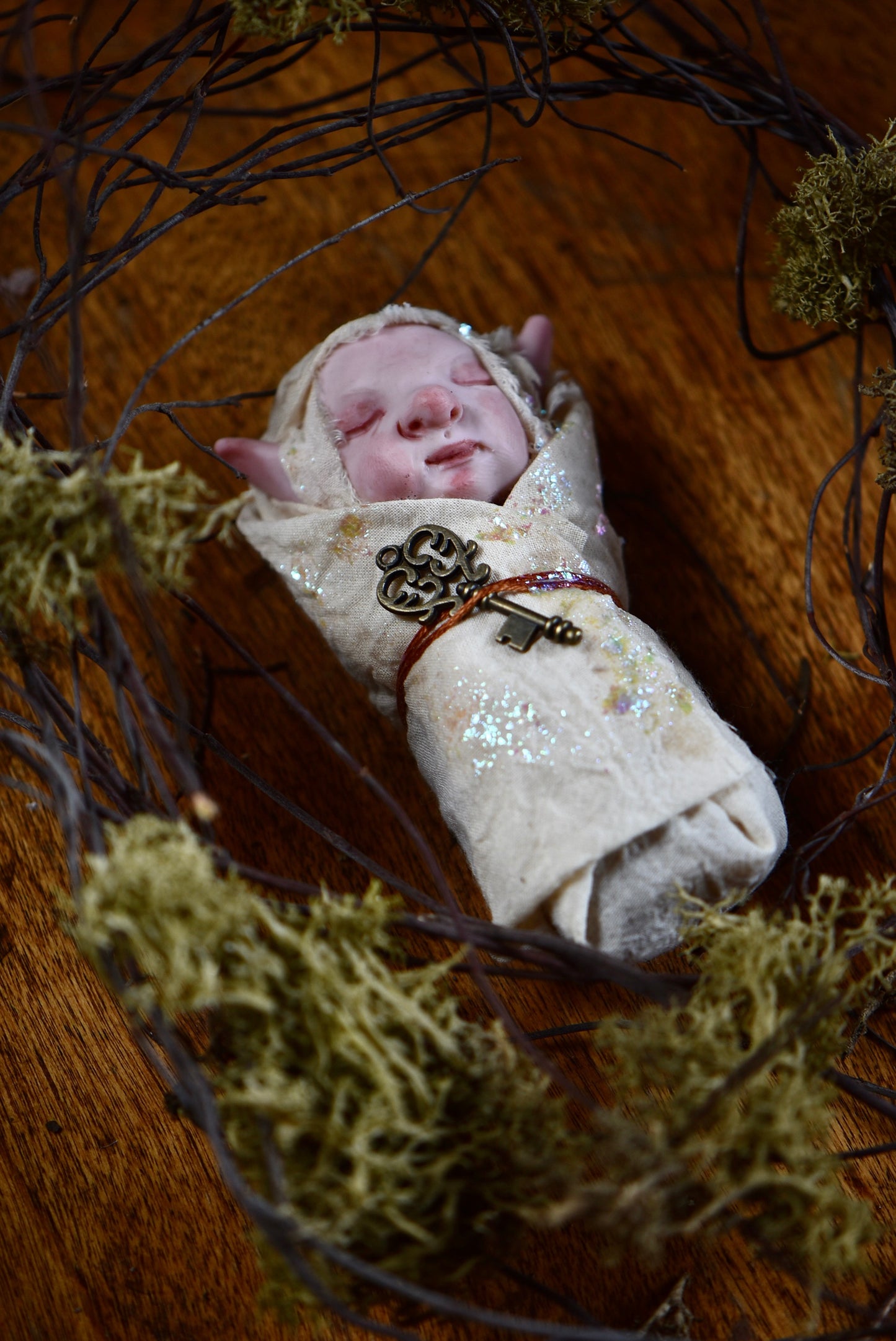 Art Doll Baby Elf - By rustles from the meadow