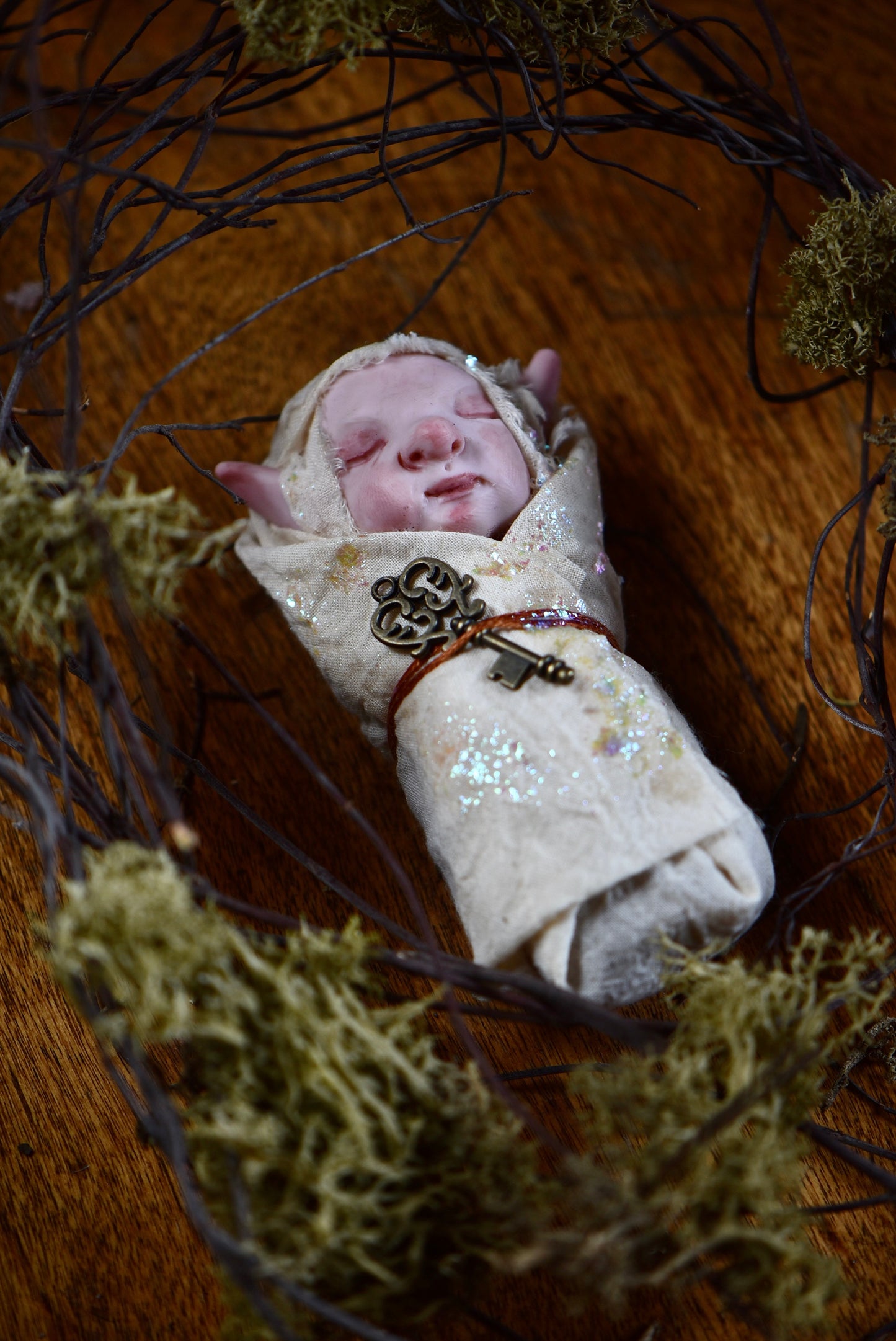 Art Doll Baby Elf - By rustles from the meadow