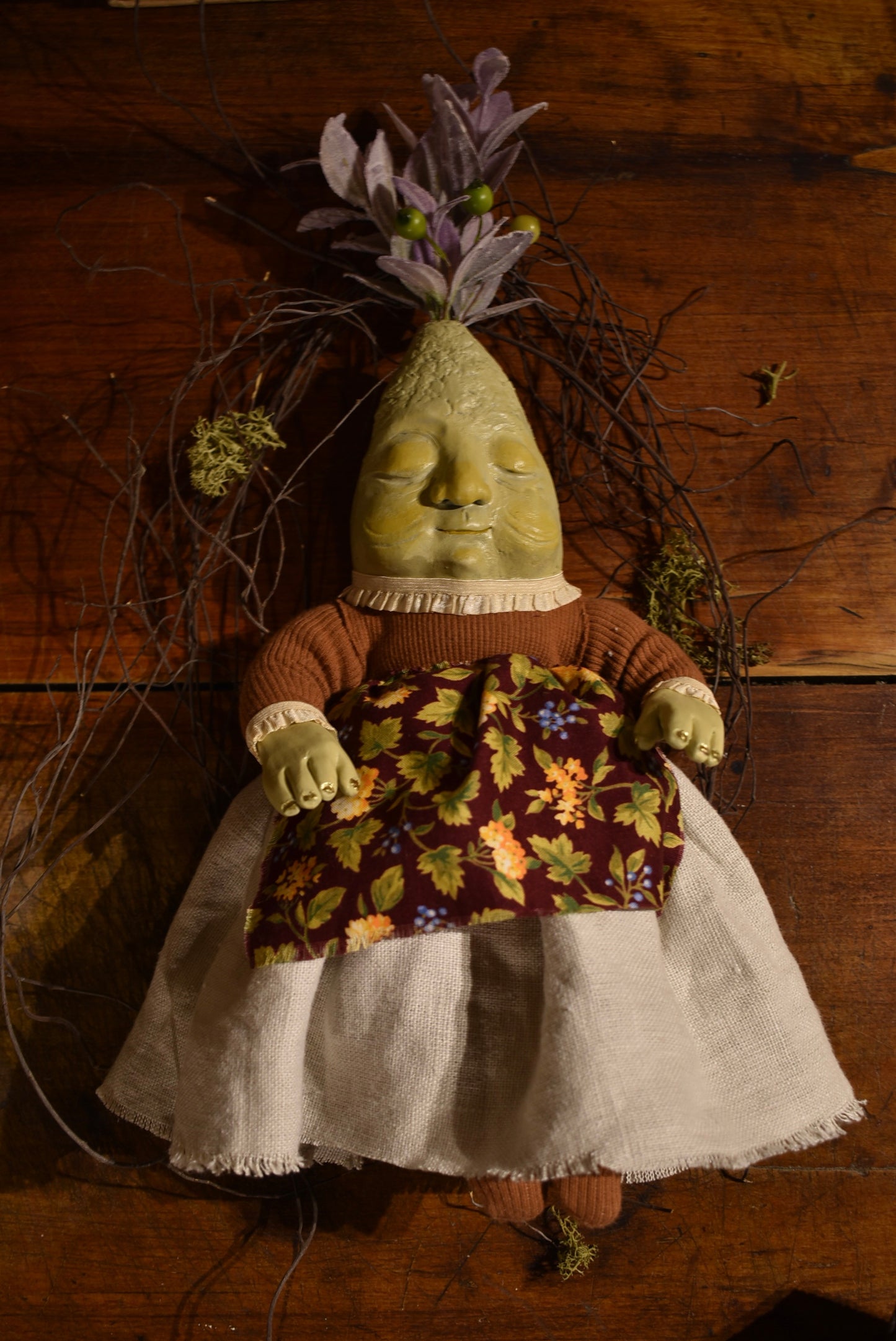 Art Doll Sleeping Mandrake - By rustles from the meadow