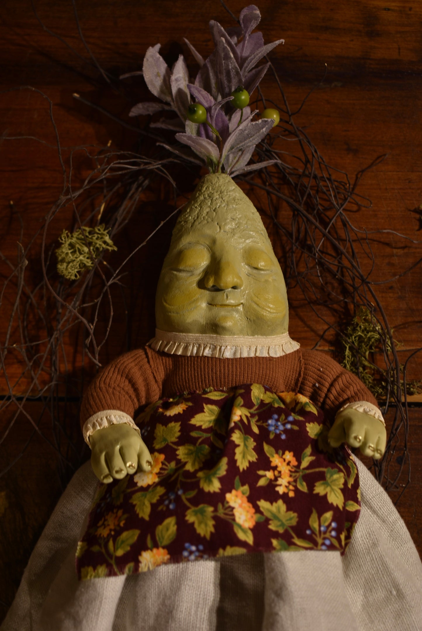 Art Doll Sleeping Mandrake - By rustles from the meadow