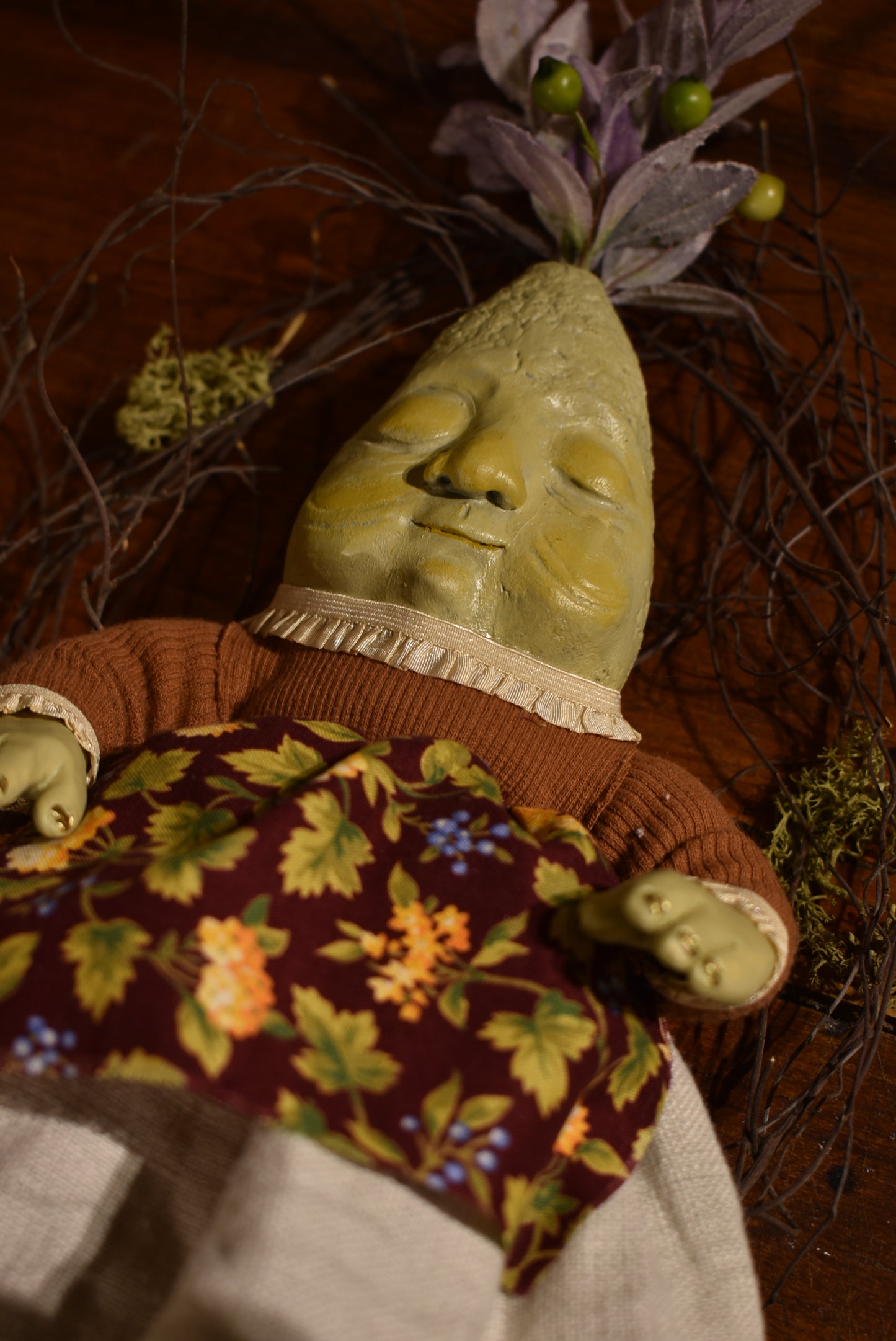 Art Doll Sleeping Mandrake - By rustles from the meadow