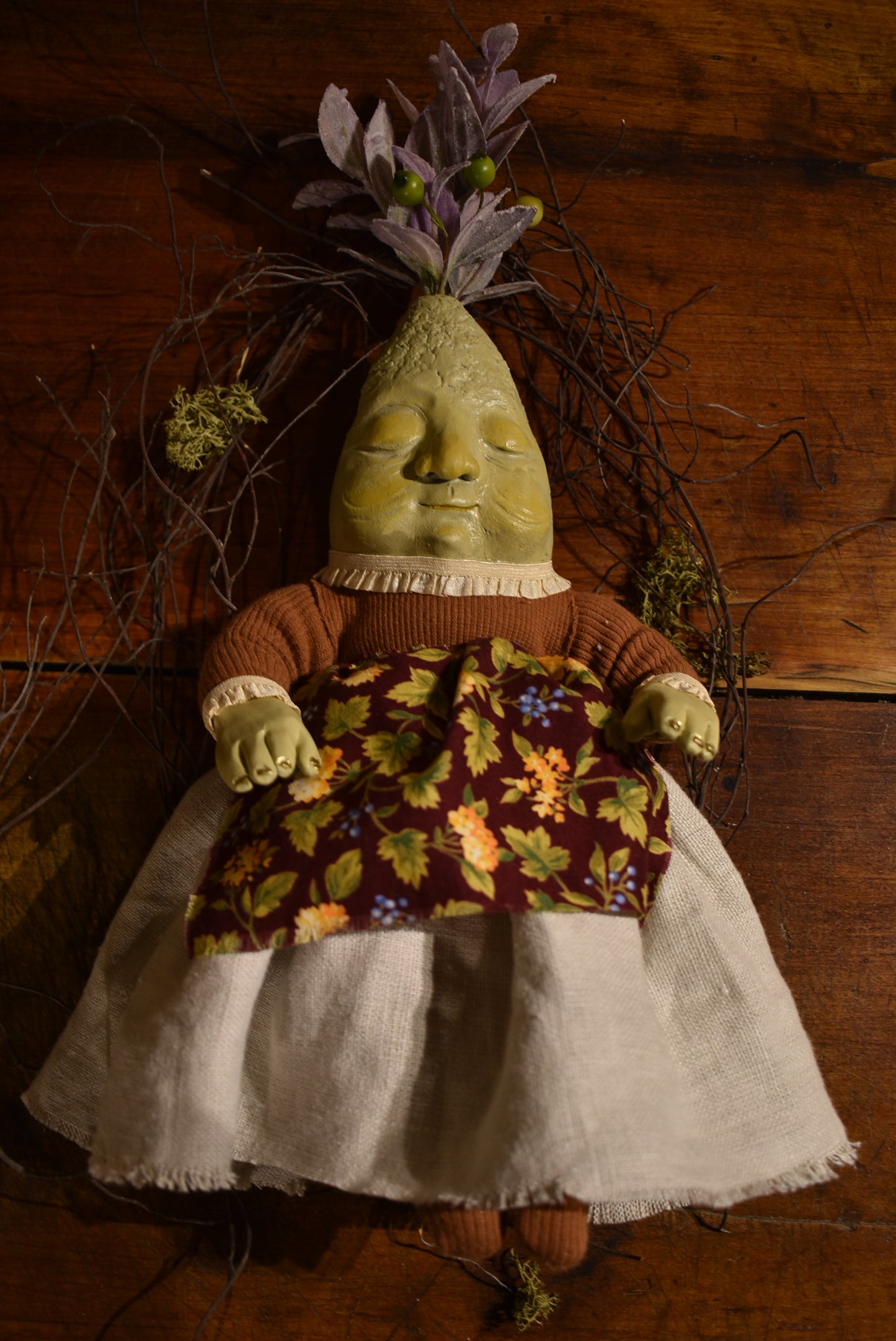 Art Doll Sleeping Mandrake - By rustles from the meadow