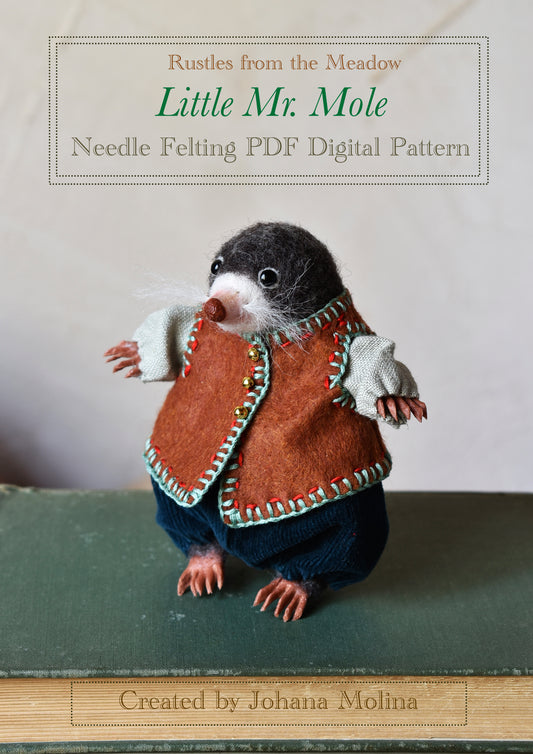 Little Mr. Mole - Needle Felting PDF DIGITAL PATTERN