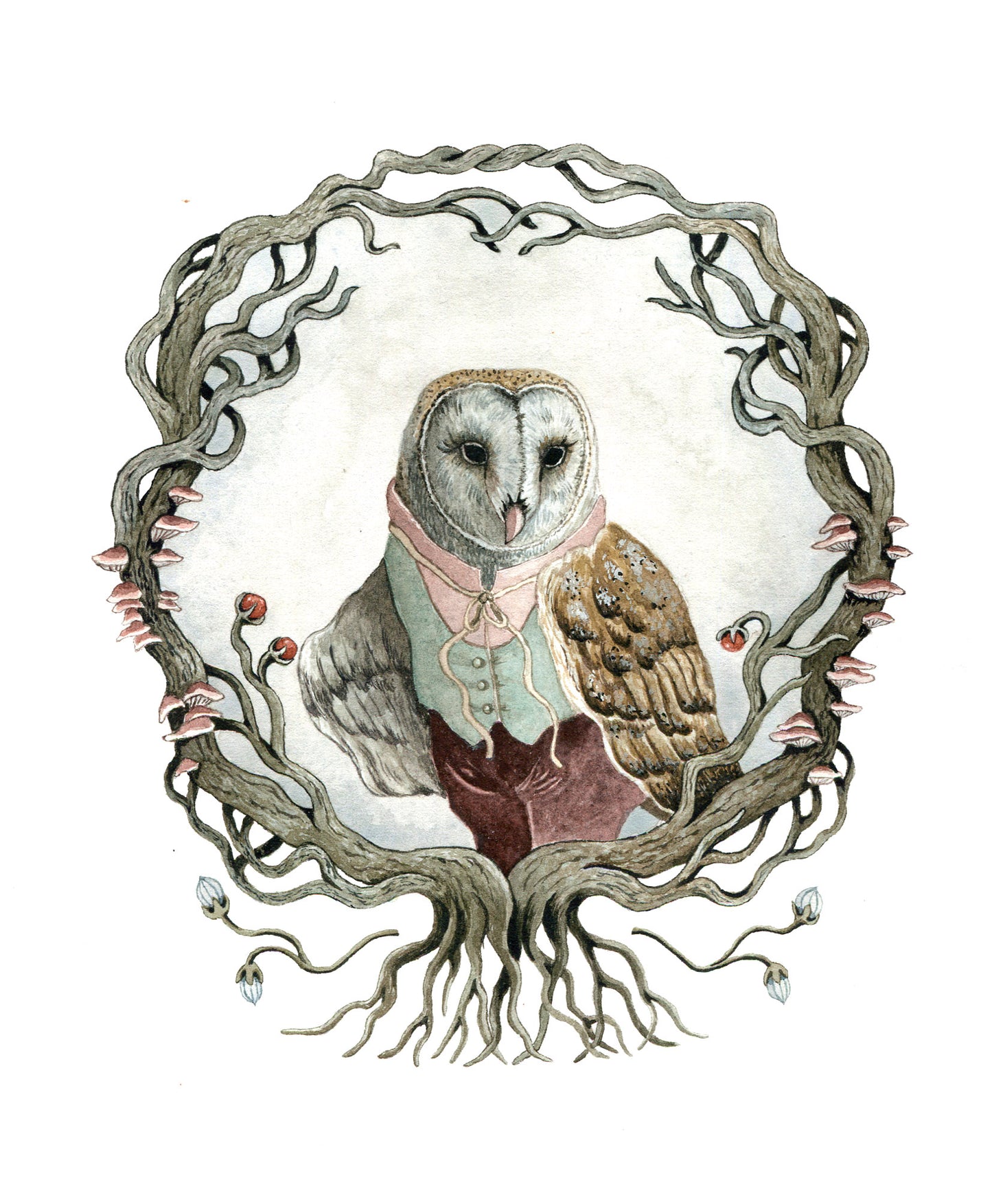 Owl Portrait  - Fine Art Giclee Print