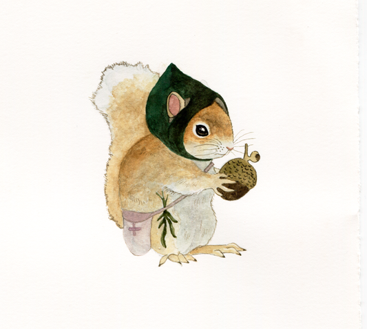 Little Wanderer Squirrel - Fine Art Giclee Print (