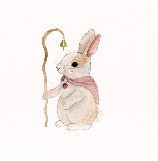 Watercolor Little Bunny  - Fine Art Giclee Print