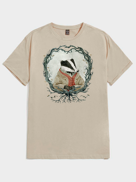 PRE-ORDER SHORT Sleeves Badger Portrait - Rustles from the meadow Limited Edition