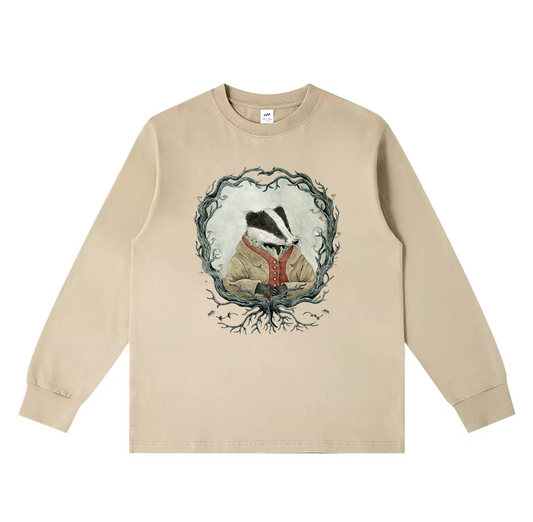 PRE-ORDER Long Sleeves Badger Portrait - Rustles from the meadow Limited Edition