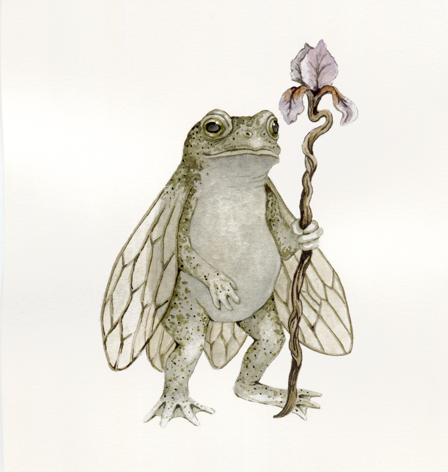 “The Cicada Herald” - Original Watercolor Illustration