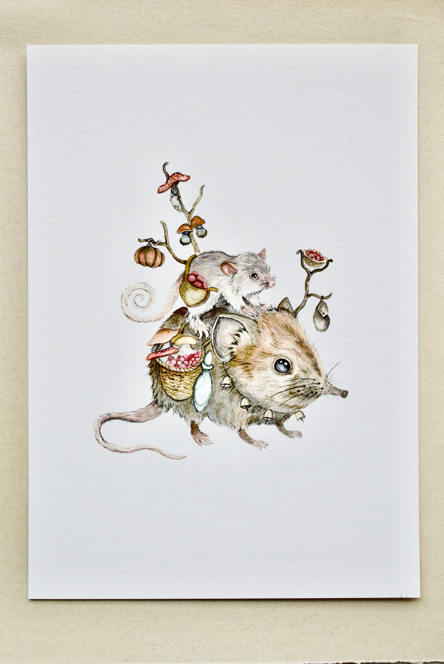 Two Tiny Foragers- Fine Art Giclee Print
