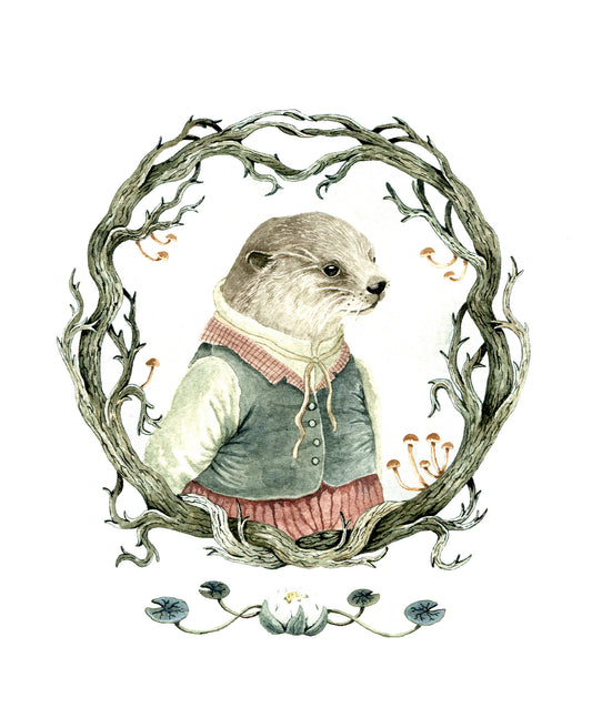 Otter Portrait  - Fine Art Giclee Print